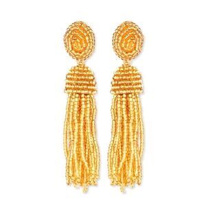 SUGAR FIX "Polished Beaded Tassel Earrings" (Gold) ~ NEW!!!